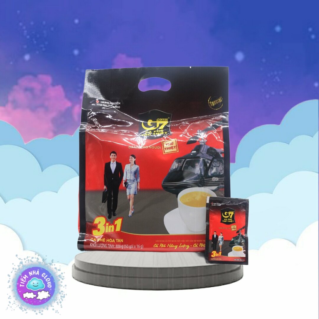 Bịch cà phê g7 3in1 50 gói x 16g gói vuông