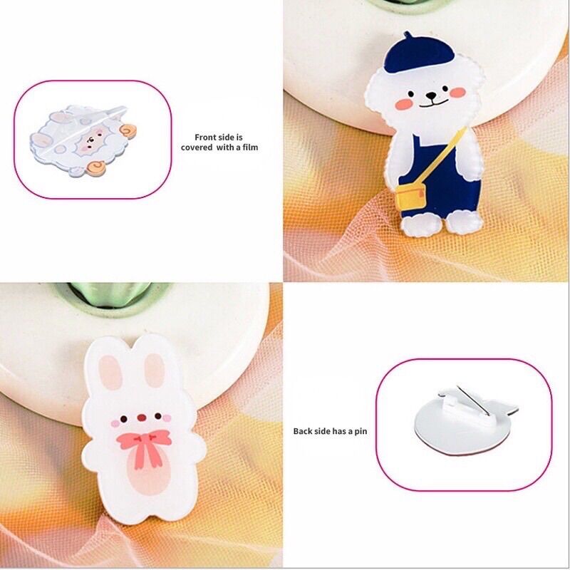 Sticker ghim cài trang trí balo, túi xách, …