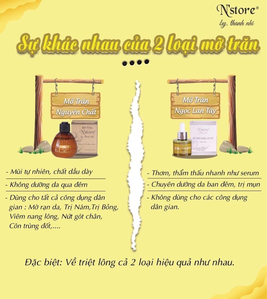 Mỡ Trăn Ngọc Lan Tây Nstore By Thanh Nhi triệt lông bikini, dưỡng da, chấm mụn,giảm thâm mụn