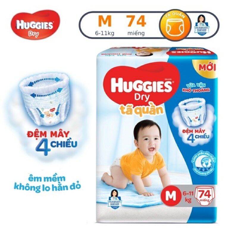 Tã bỉm quần Huggies L 68 + 8 miếng
