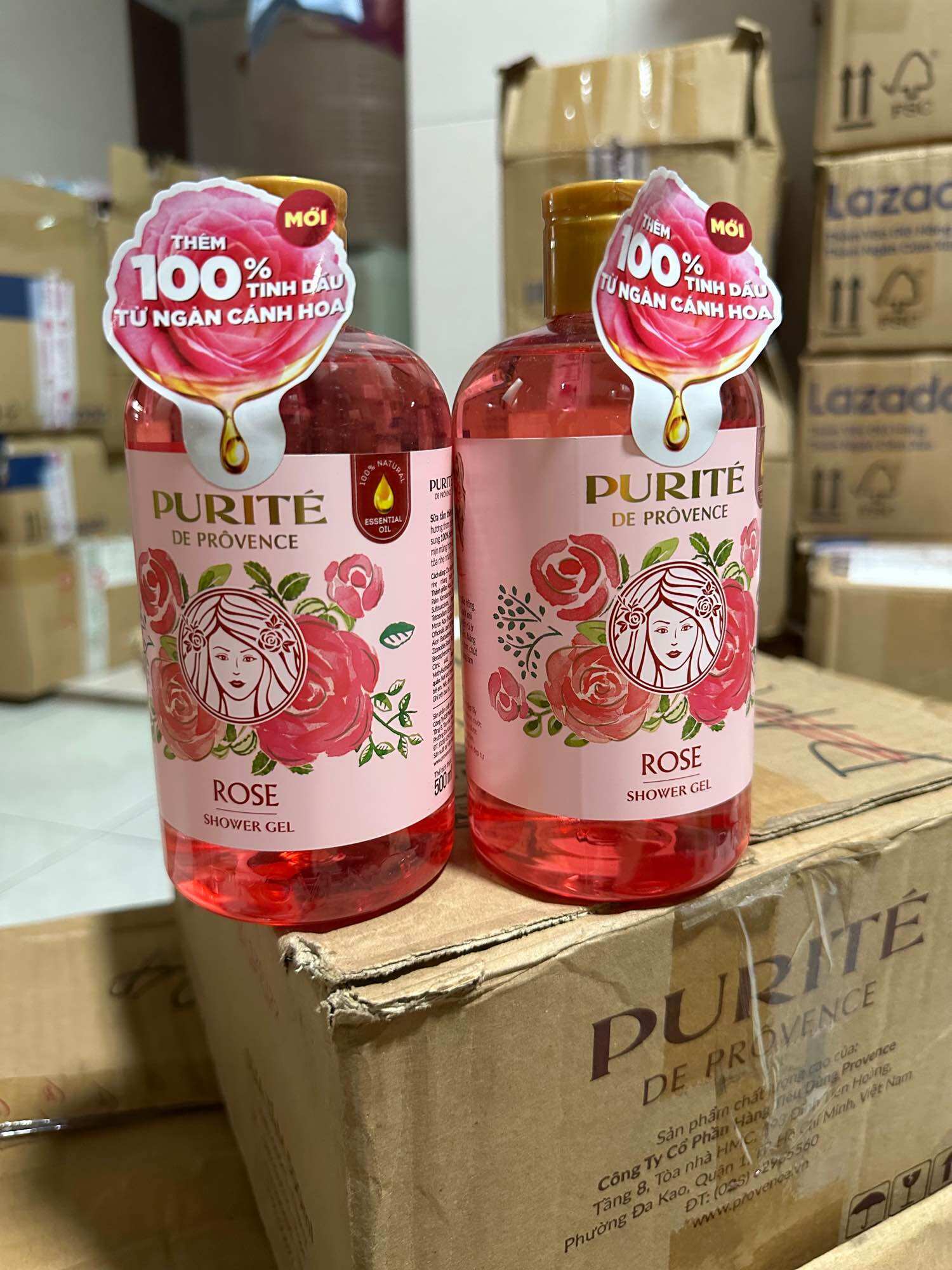 SỮA TẮM PURITE HOA HỒNG DE PROVENCE 850ml-500ml