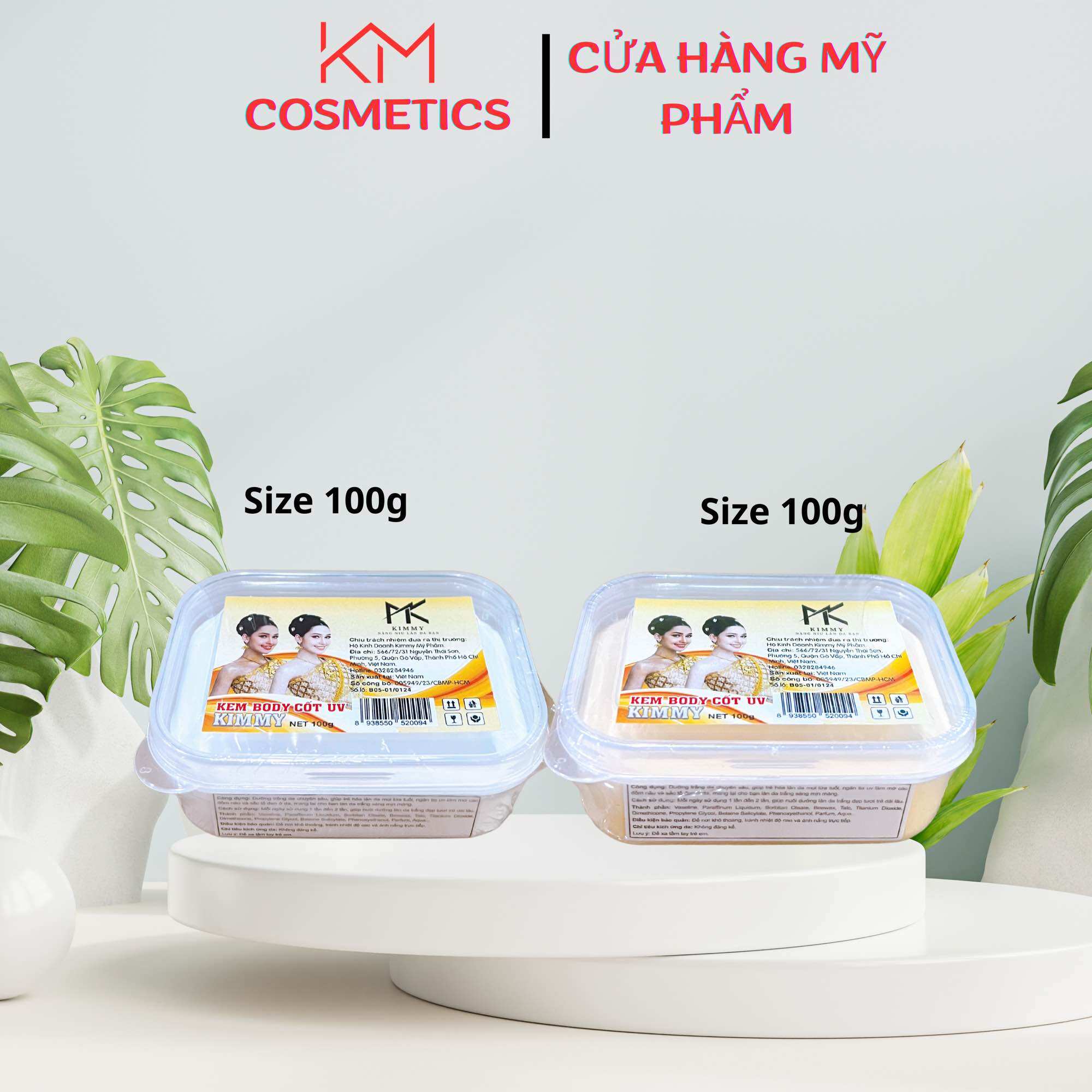 [HCM]Lẻ hộp 100g kem body cốt uv kimmy