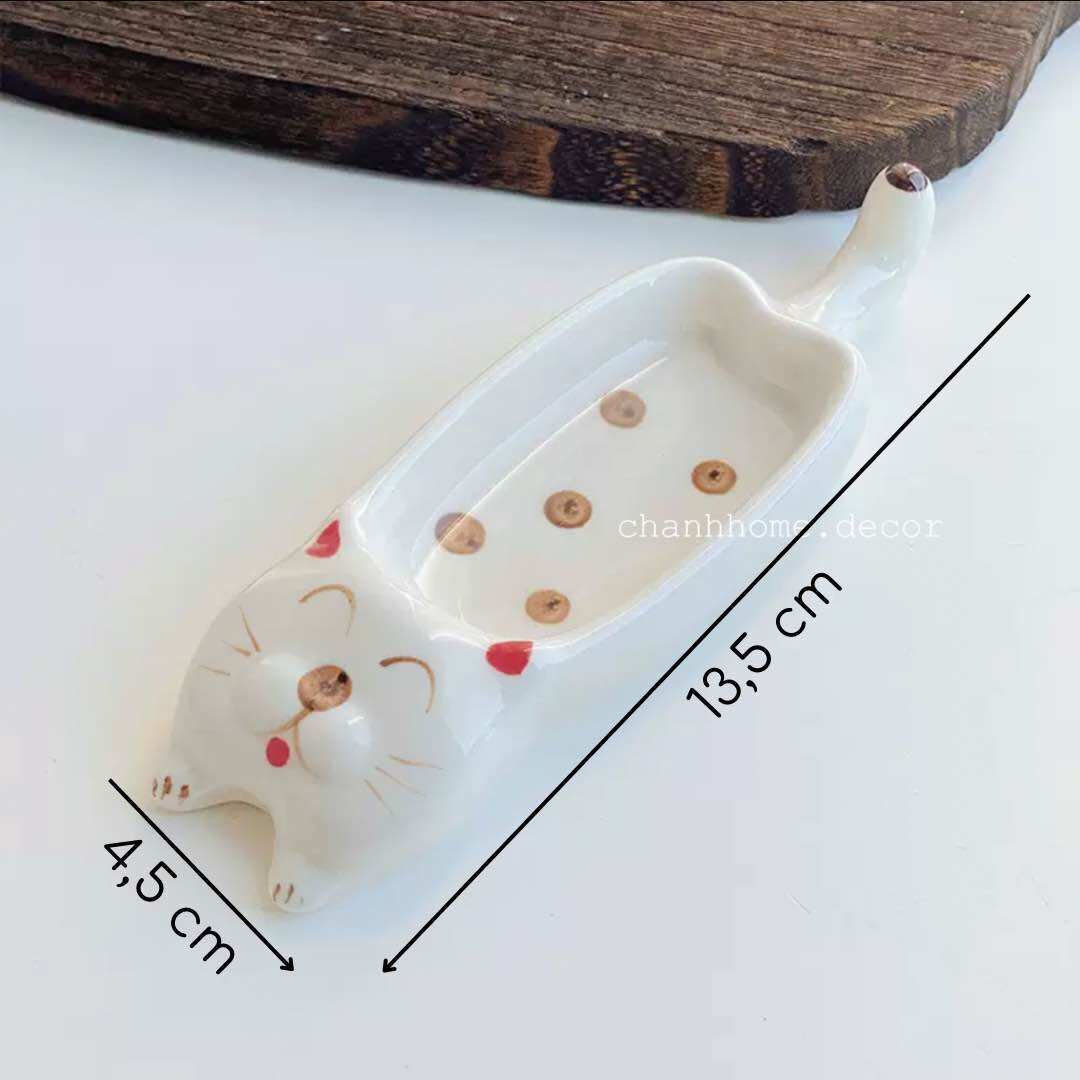 ￼Chén gia vị đựng nước chấm hình Mèo dễ thương, chén dùng ăn chấm gia vị, nước sốt, tương ớt cho bữa ăn |Chanhhome.decor