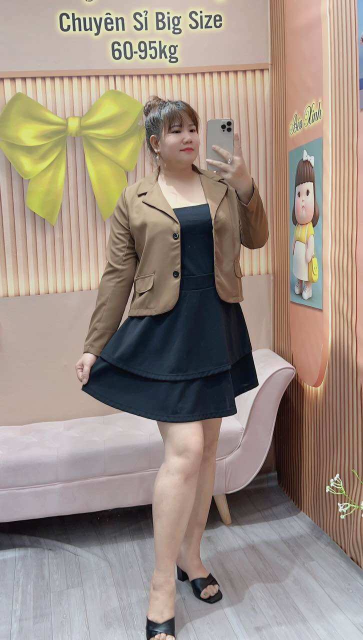 Áo Blazer dáng lững Bigsize Nữ 60kg đến 95kg