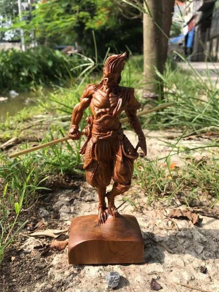 tượng ngộ không gỗ bách xanh cao 20cm