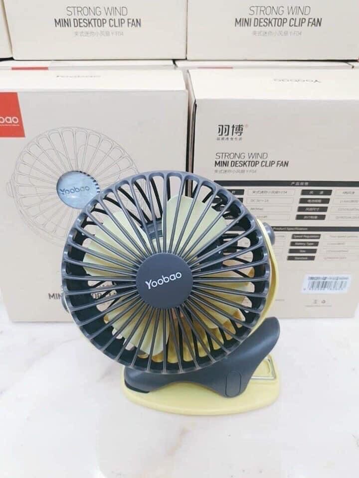 Quạt tích điện 360 độ kẹp xe đẩy