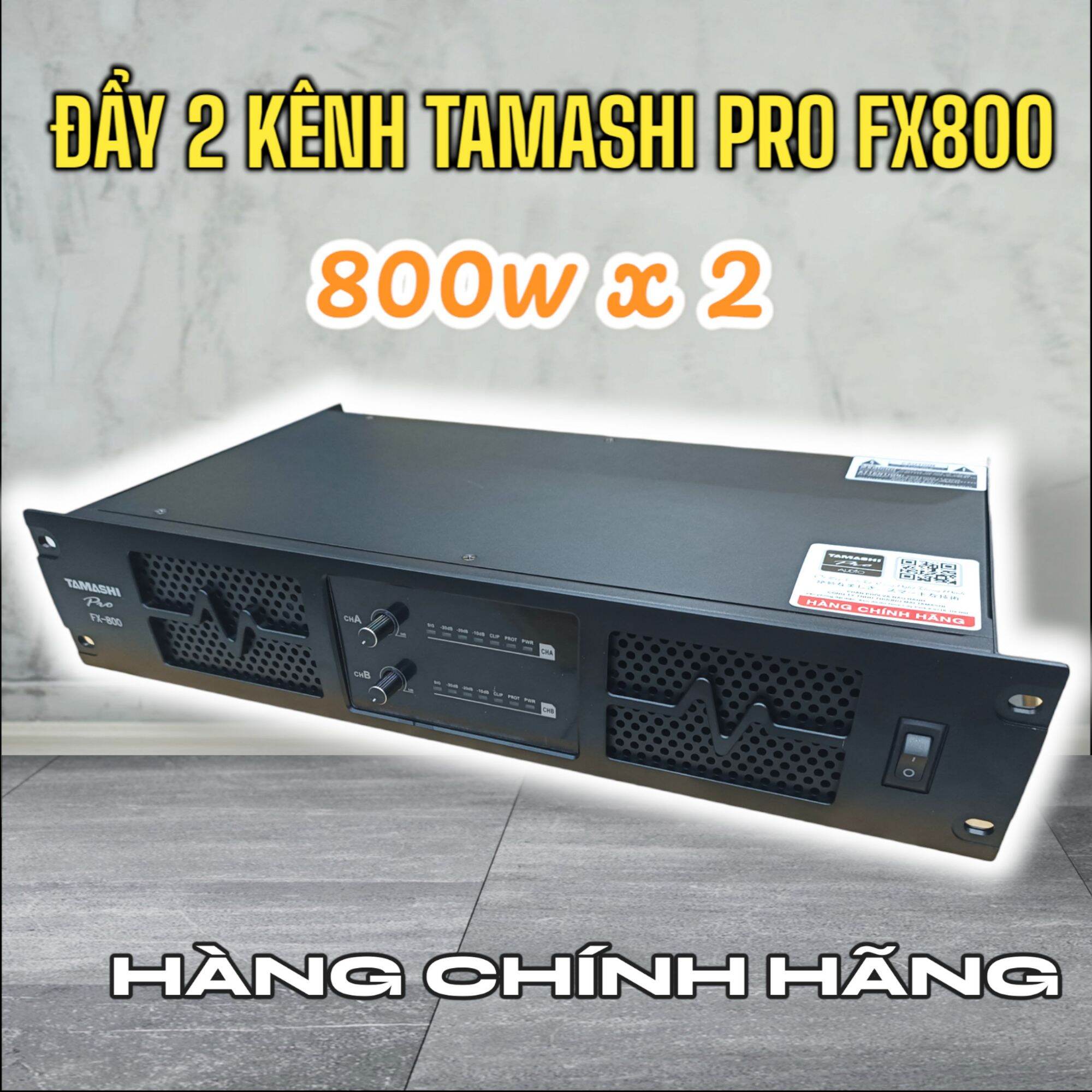 Main Đẩy 2 Kênh Tamashi Pro BX2-FX800, Công suất 800W/Kênh - Professional Power Amplifier