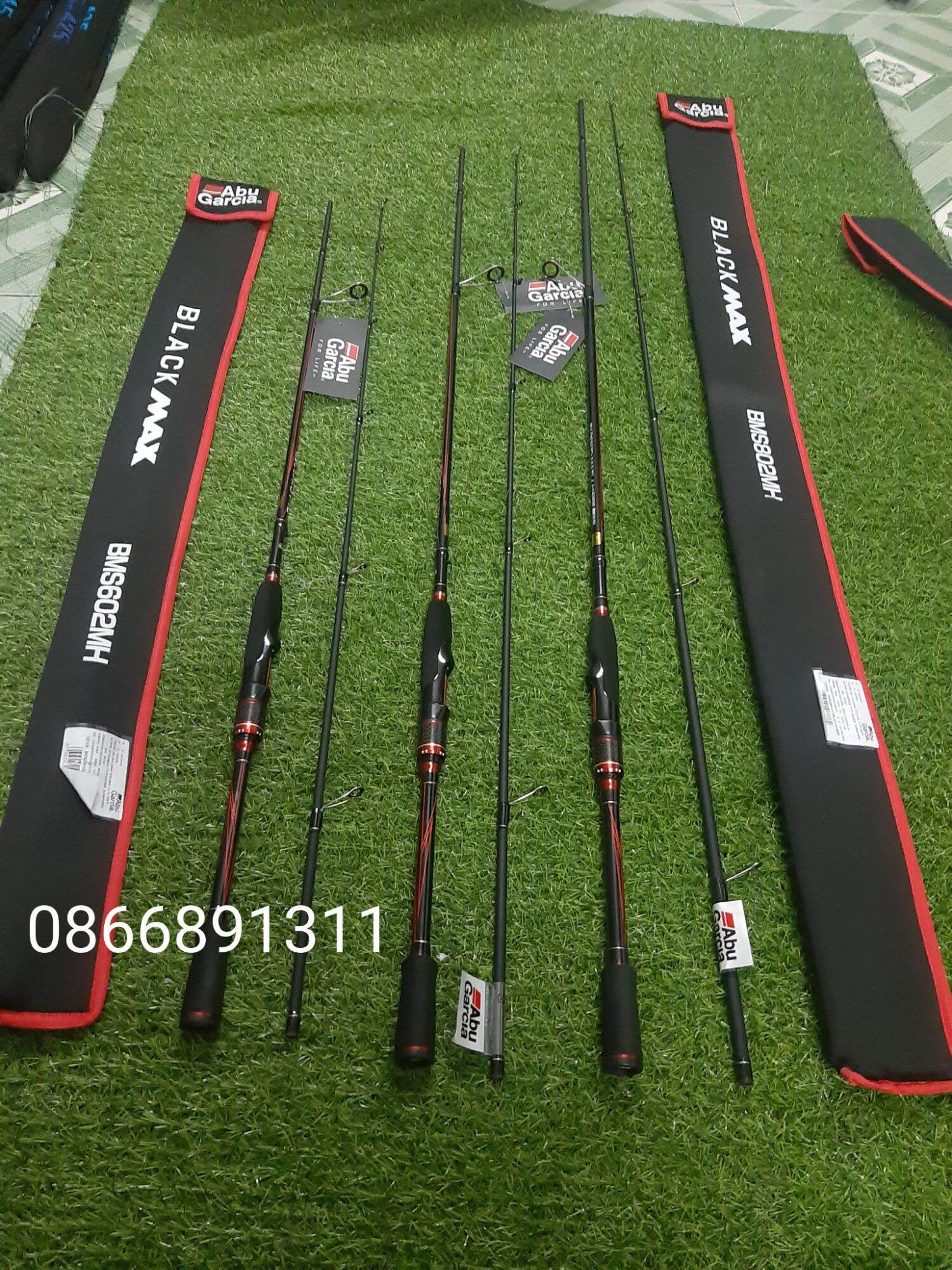 Cần câu lure đứng abu black max,chất liệu carbon cao