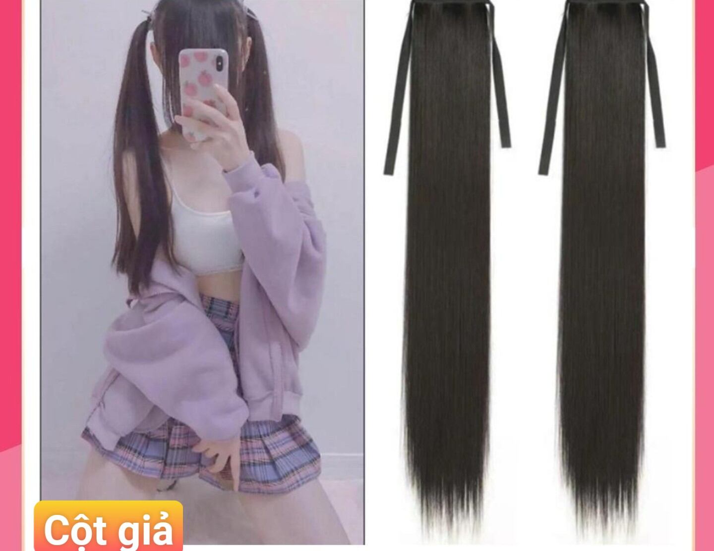 CỘT TÓC THẲNG DÀI 75CM QUA EO C008