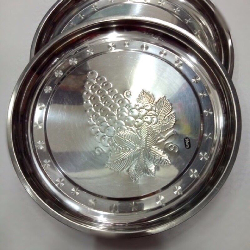 Khay tròn inox có đủ cỡ