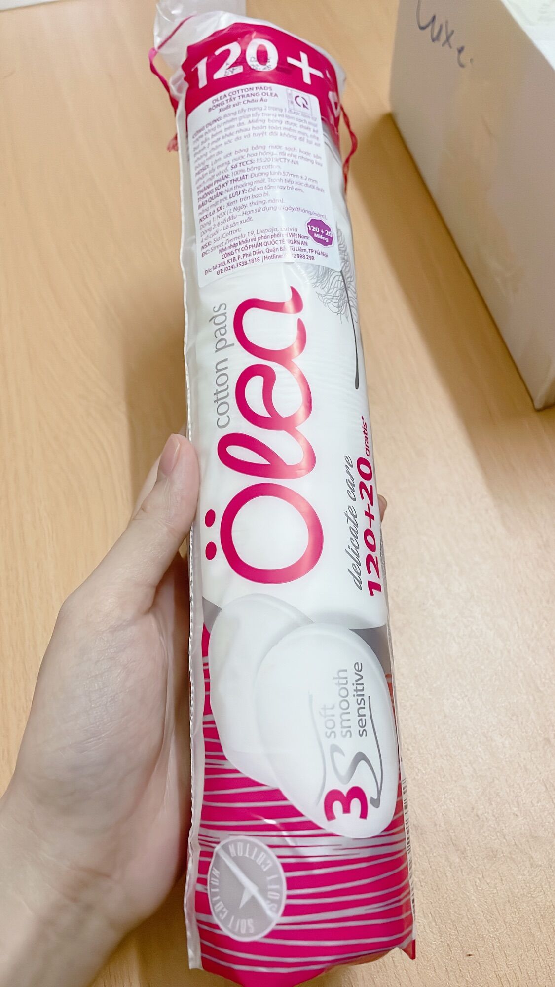 Bông tẩy trang Olea conton pads 140 miếng
