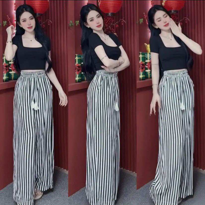 Set áo corop kèm quần sọc