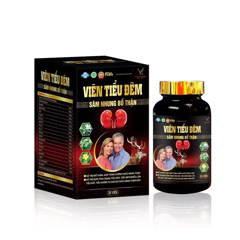 Viên tiểu đêm Sâm Nhung Bổ Thận giúp bổ thận giảm tiểu đêm tiểu nhiều lần tiểu buốt tiểu rắt