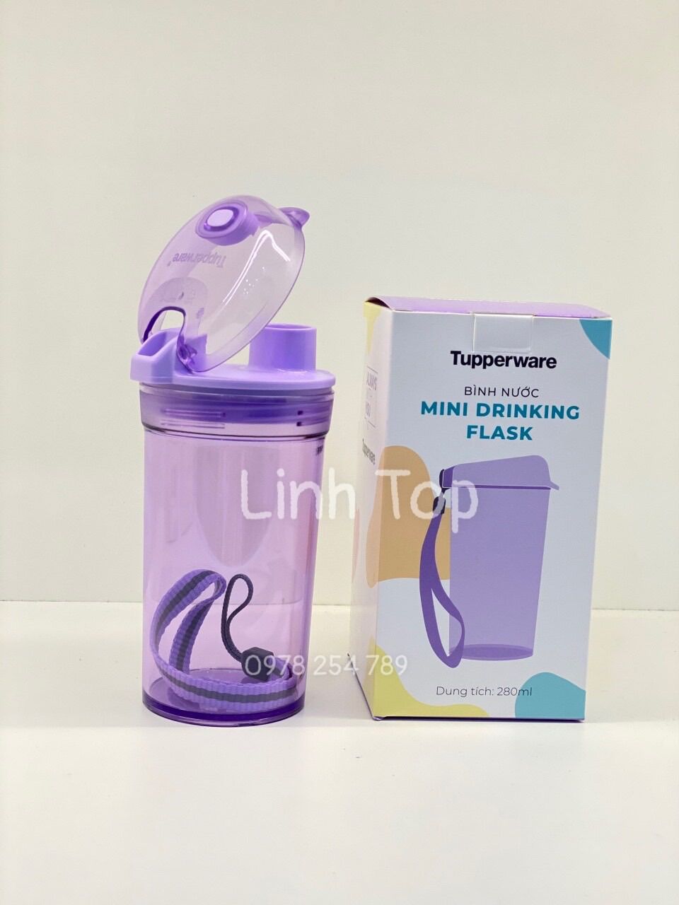 BÌNH NƯỚC Mini Drinking Flask 280ML TUPPERWARE CHÍNH HÃNG
