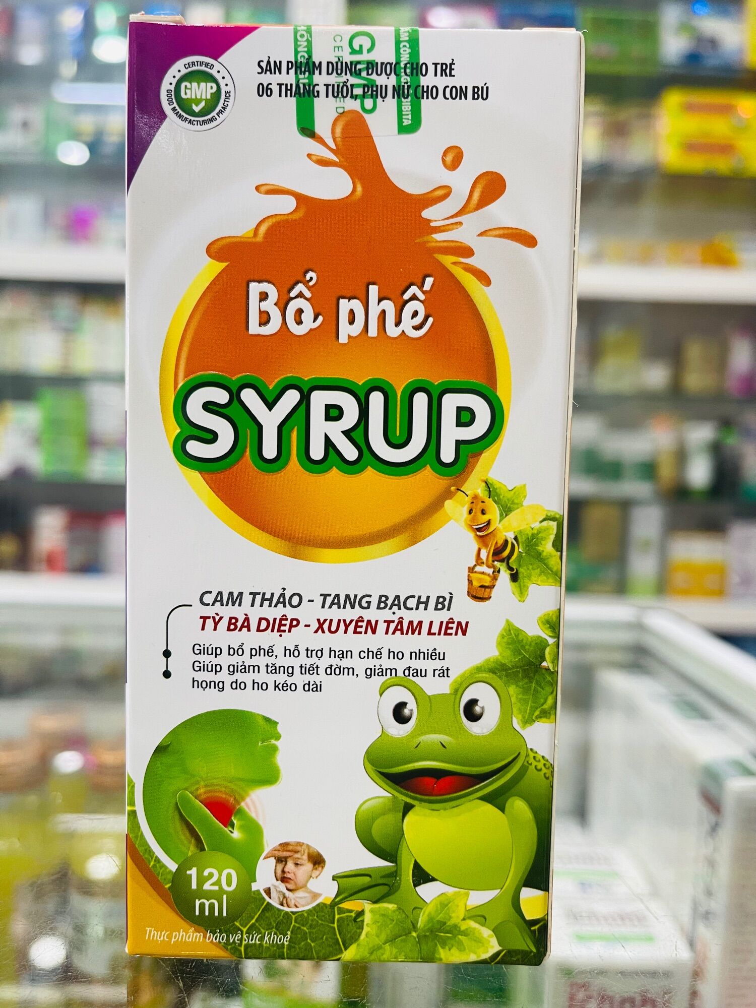 Bổ phế SYRUP - 120ml - giúp bổ phế, hỗ trợ hạn chế ho nhiều; giúp giảm tăng tiết đờm, giảm đau rát họng do ho kéo dài