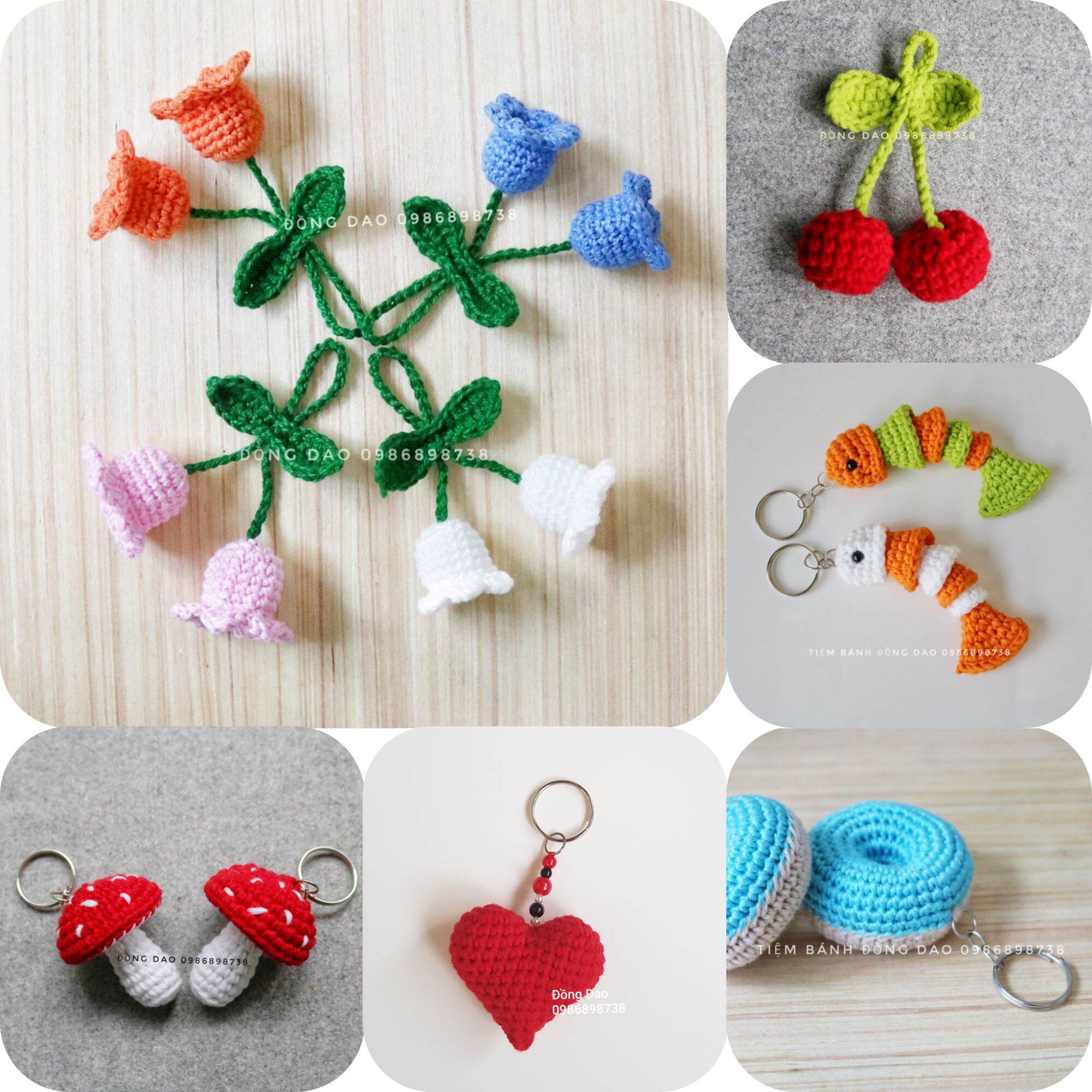 Móc khóa bằng len handmade / crochet keychain Amigurumi