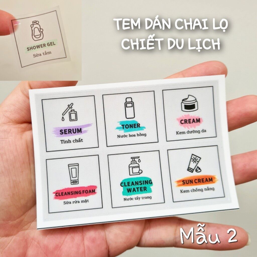 TEM DÁN CHAI LỌ CHIẾT DU LỊCH