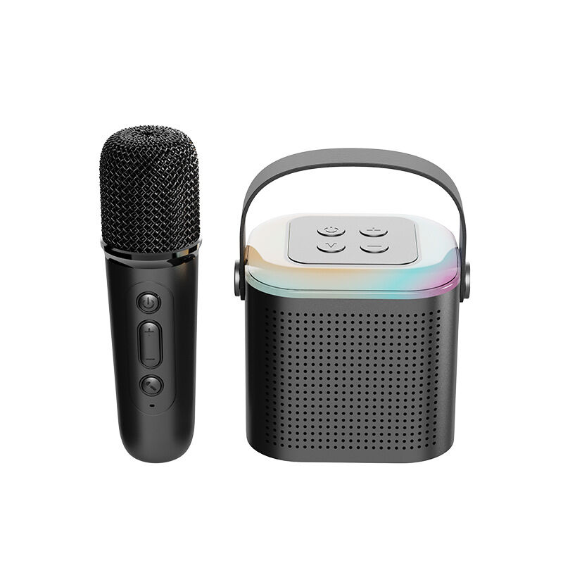 Mini karaoke Bluetooth speaker with wireless mic, wireless mic, wireless icro, support sound effects, loud speaker power, ultra bass, 5W power, bluetooth karaoke speaker, Bluetooth Mini speaker, mini karaoke speaker