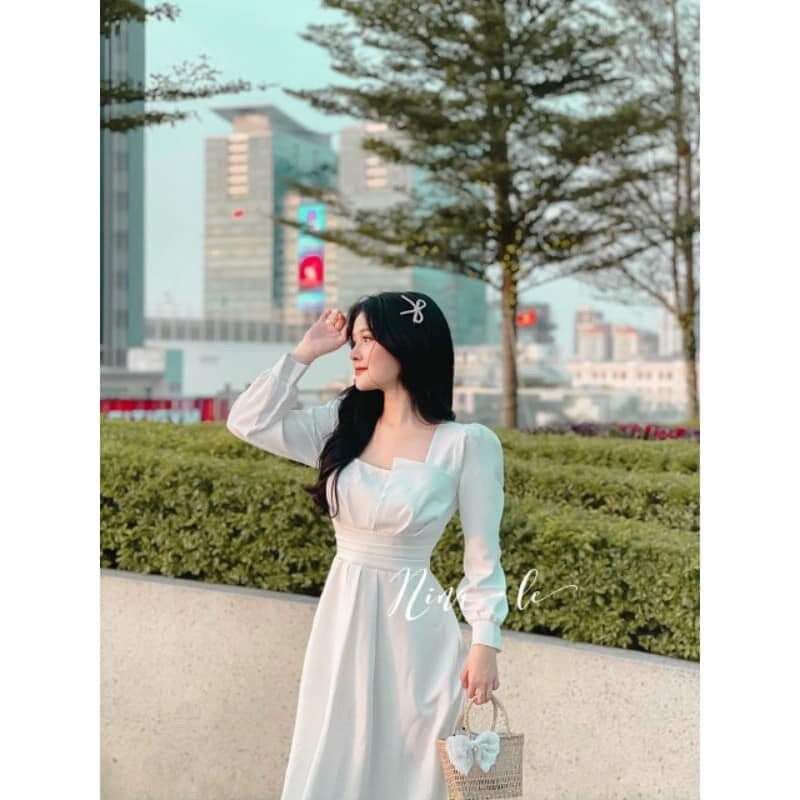 60-90kg Bigsize ĐẦM TIỂU THƯ XẾP LI D781