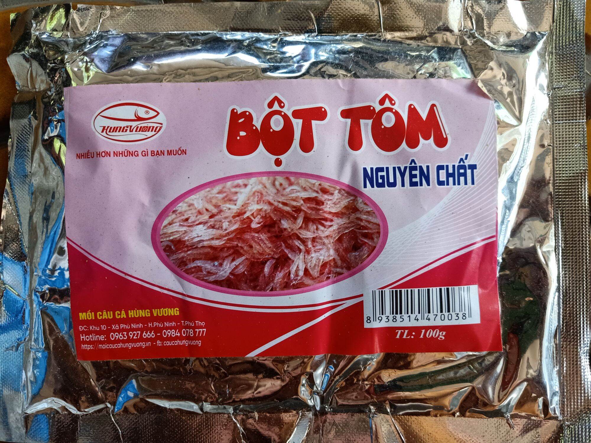 Bột tôm nguyên chất hùng vương 100gr