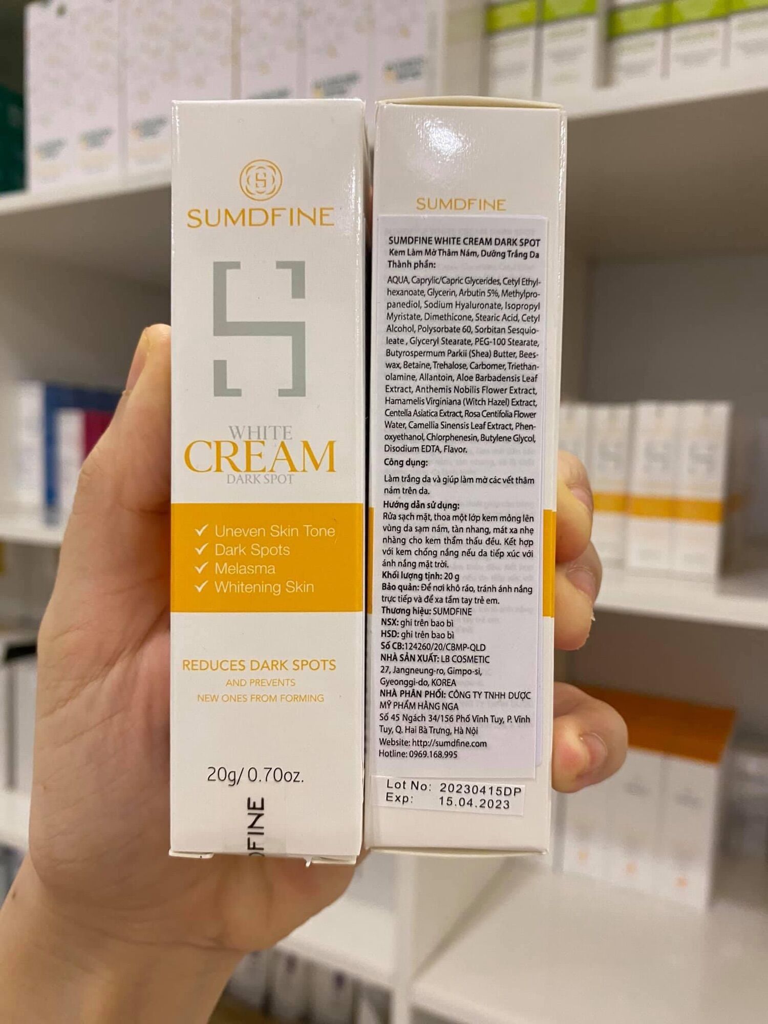 ✅[CHÍNH HÃNG] KEM MỜ NÁM TRẮNG DA SUMDFINE 20G