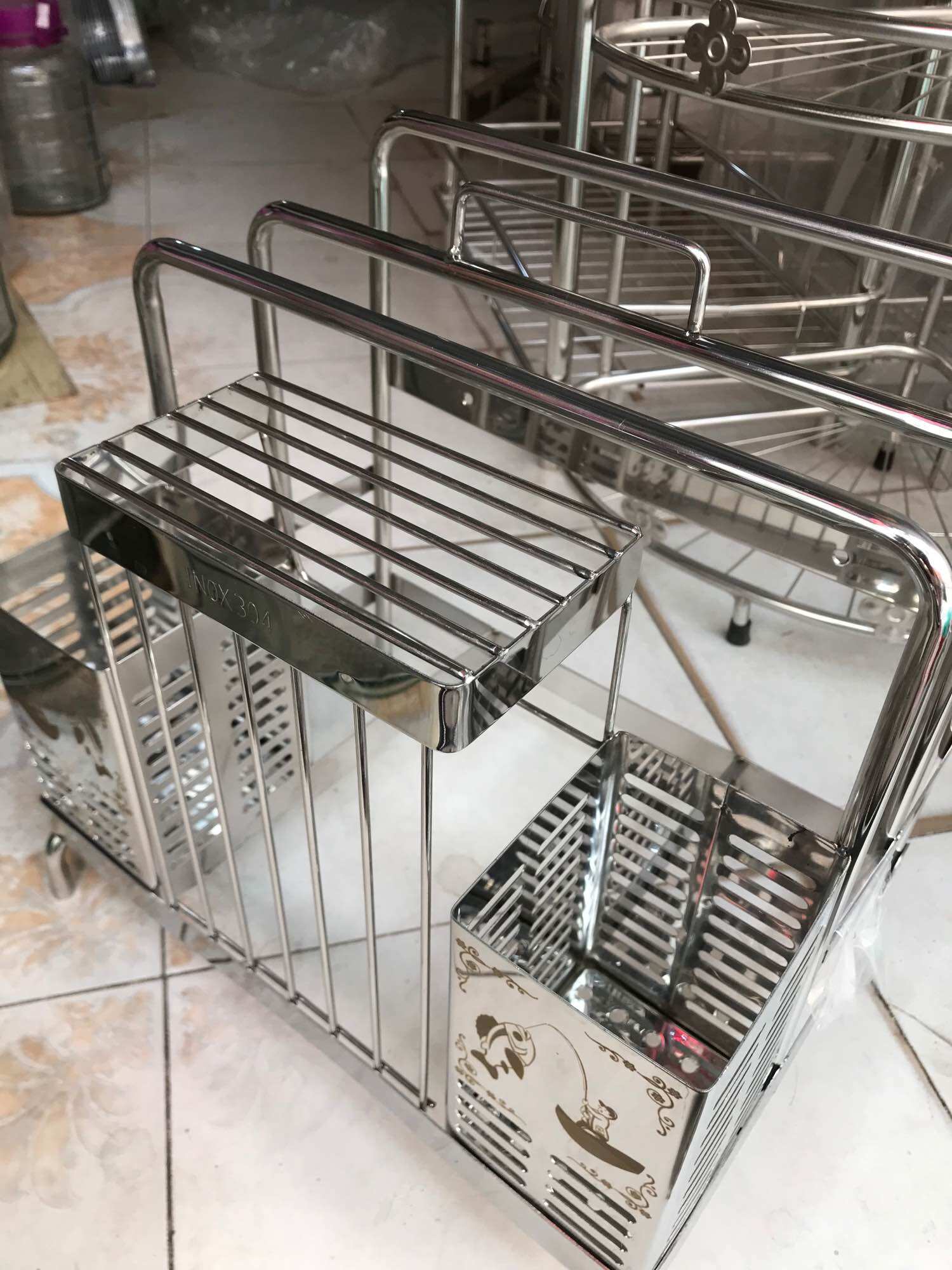 Kệ inox để dao thớt inox cao cấp 304