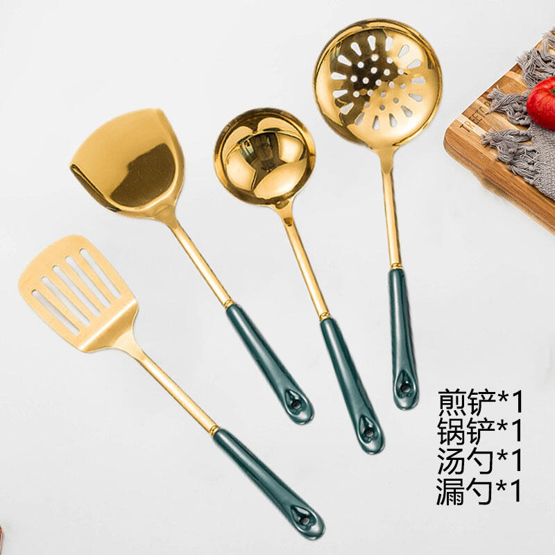 Bộ Xẻng Nấu Ăn Trọn Bộ Xẻng Nấu Ăn Gia Dụng Muôi Canh Muôi Có Lỗ Đồ Dùng Nhà Bếp Nhà Bếp Xẻng Gốm Muôi 7 Chiếc