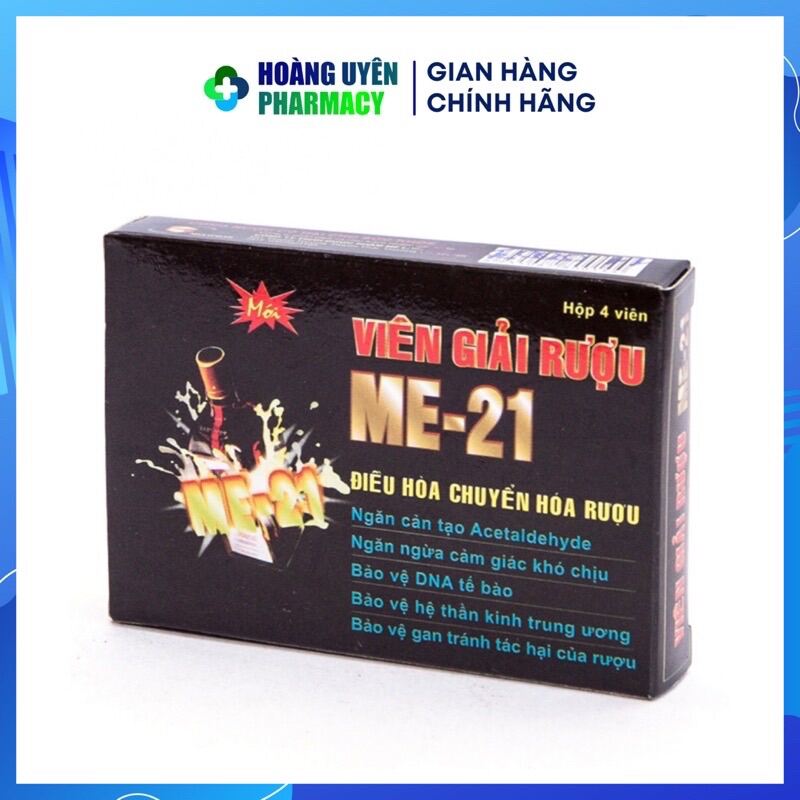 Viên uống bảo vệ gan giải rượu ME21 - Hộp 4 viên ME 21 ME-21