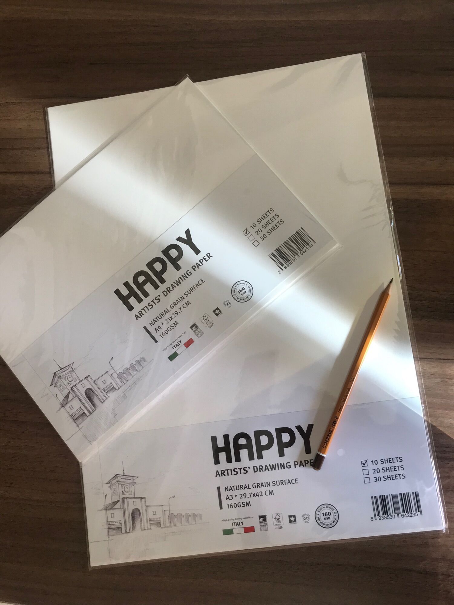 Giấy vẽ màu nước HAPPY A3 A4 A5