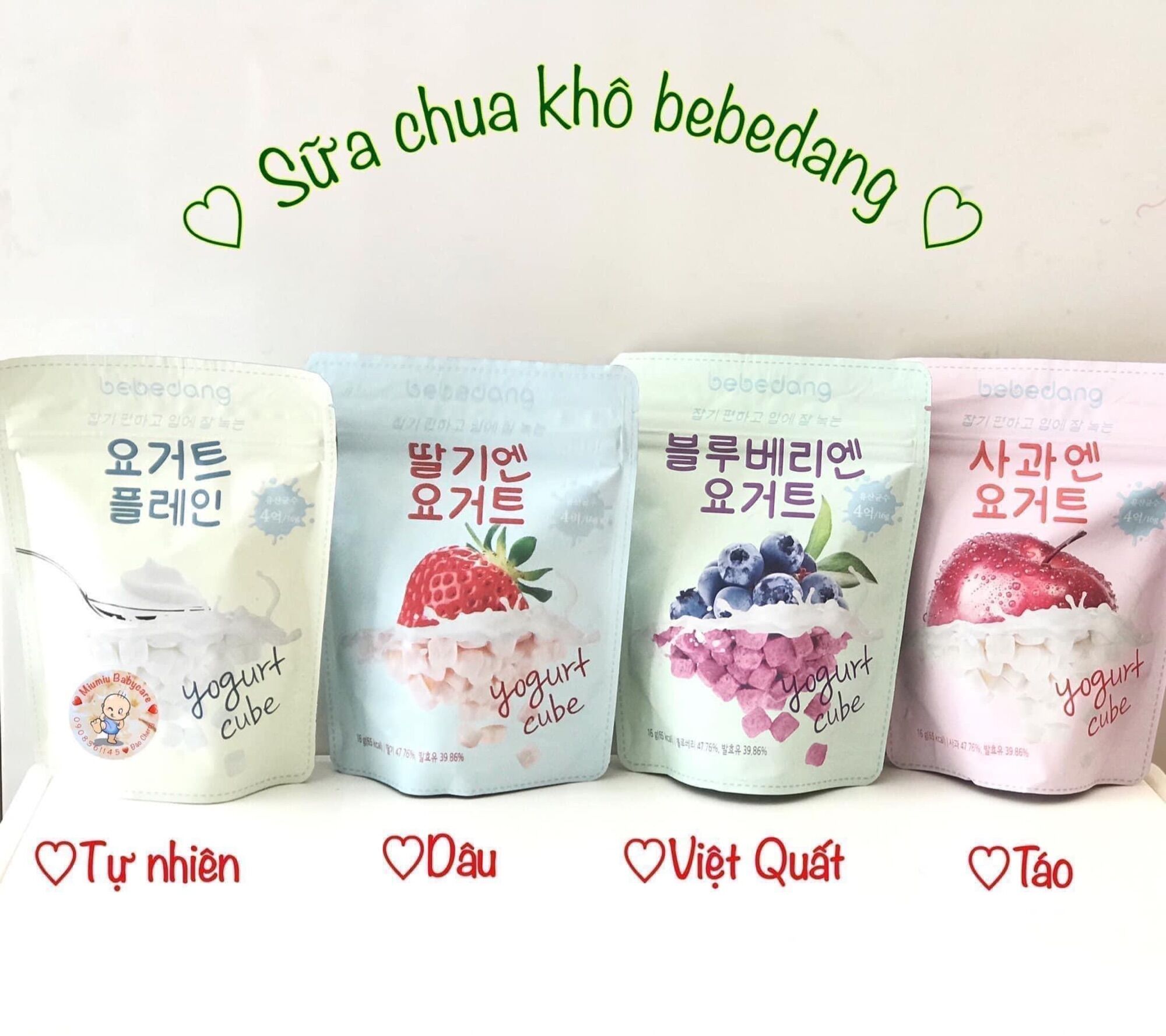 Sữa chua khô ăn dặm cho bé bebedang-cho bé từ 8m+