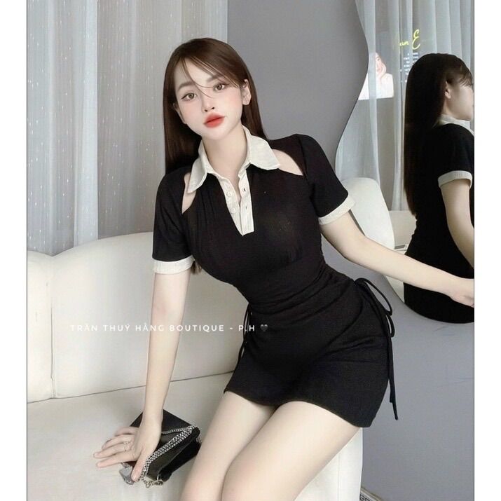 Đầm body cổ trụ DBCV66