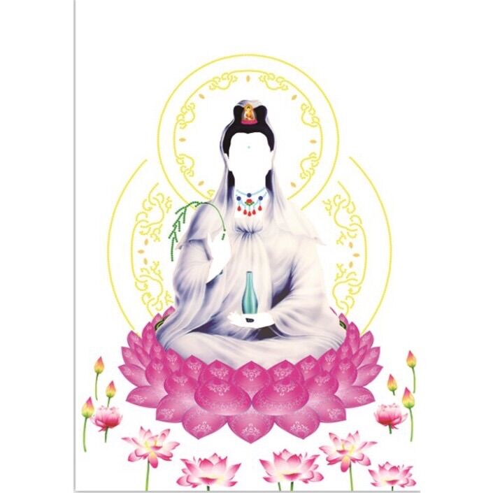 [HCM]Tranh đính đá PHẬT QUAN ÂM VS473 (55x75cm) Chưa đính