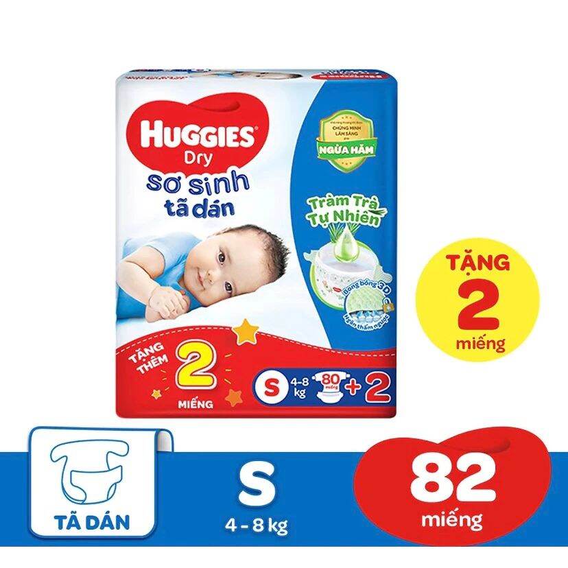 Tã dán huggies s54+6 cho bé 4-8kg