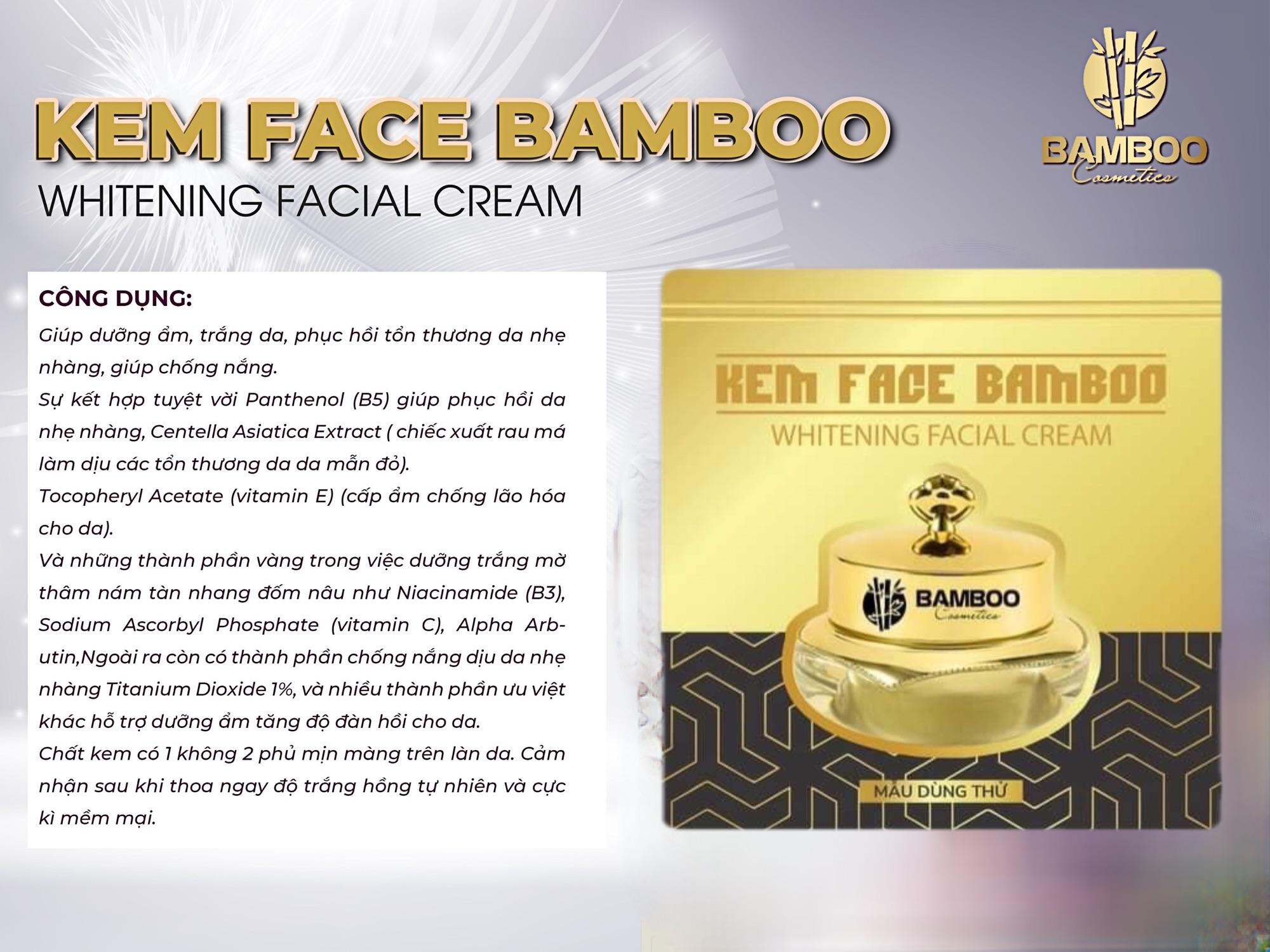 Kem Dưỡng Trắng Mịn Da Bamboo - gói dùng thử