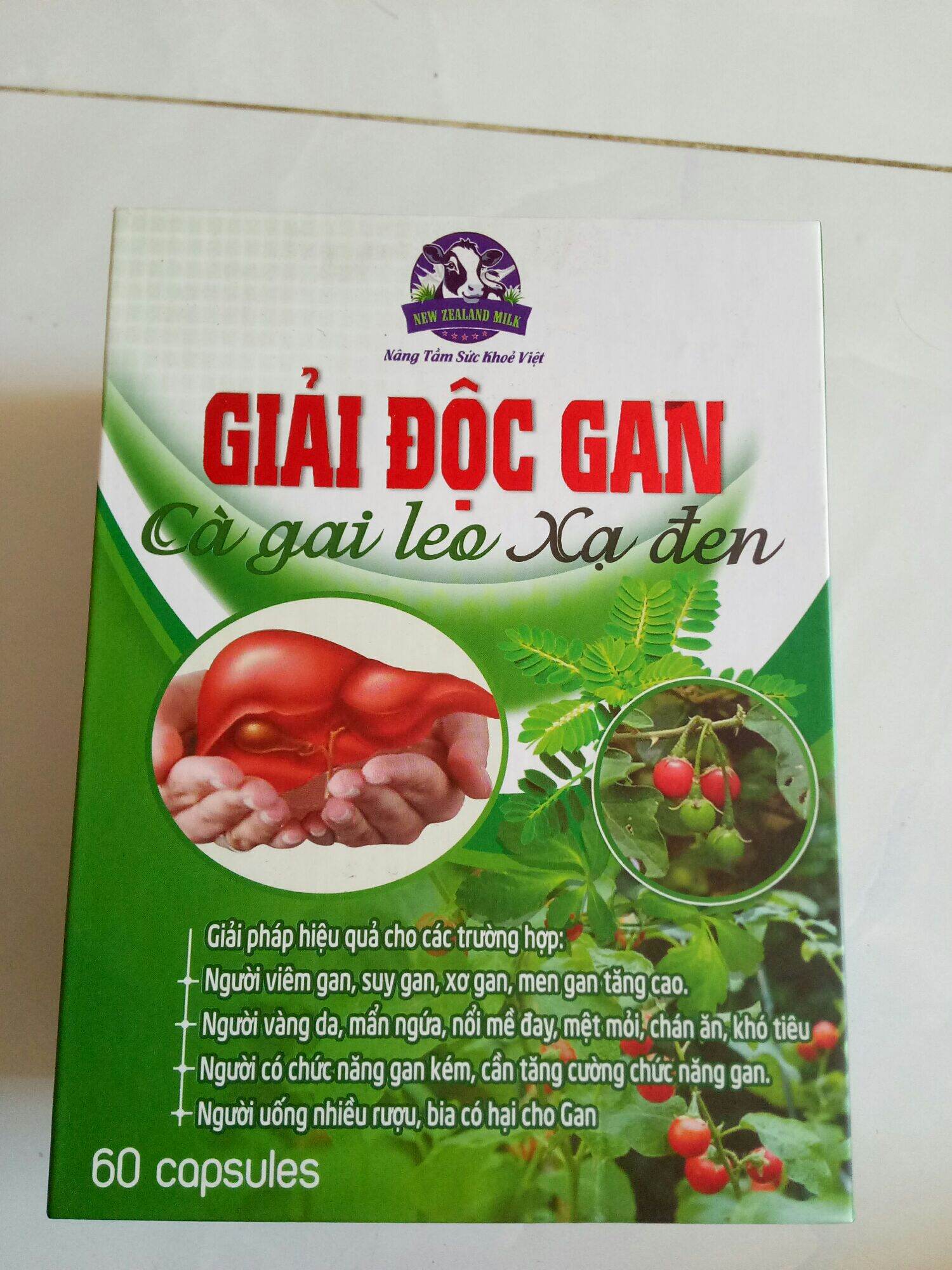 Giải độc gan cà gai leo xạ đen