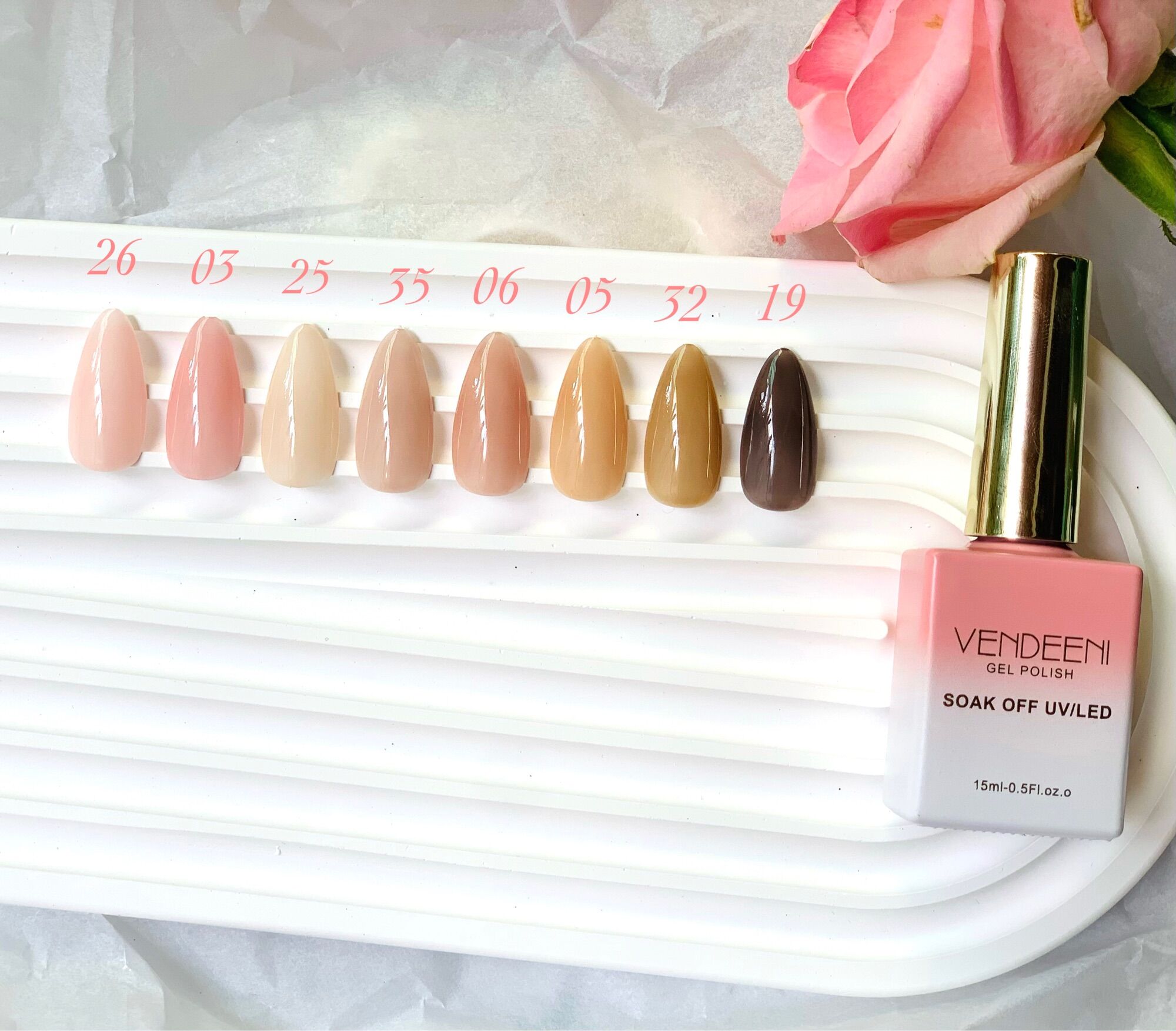 Sơn gel thạch nude Vendeeni 15ml