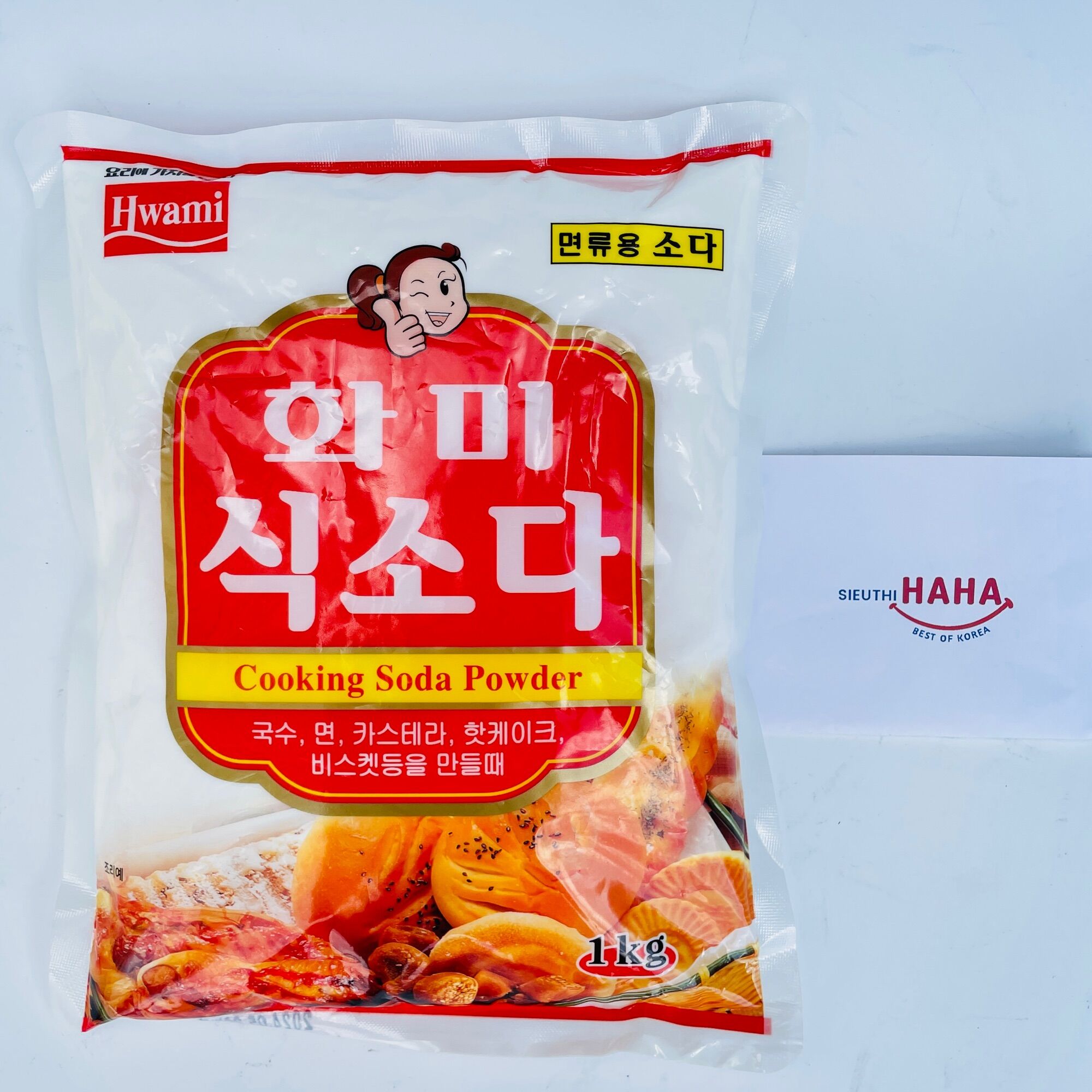 Bột nở / muối nở hàn quốc 1kg hwami cooking soda powder