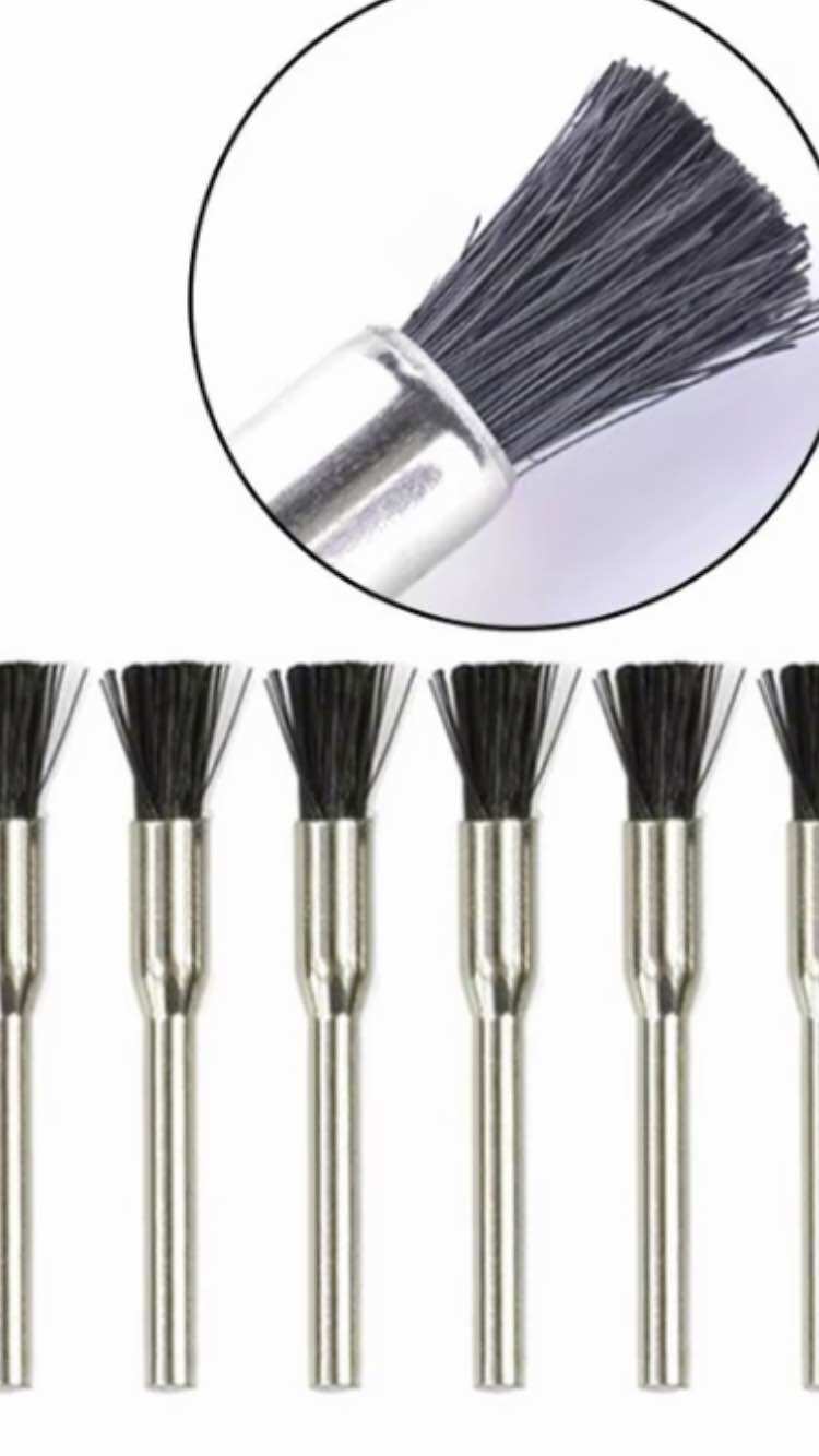 Chổi đĩa thép / cước ni lông đánh bóng đánh gỉ 25mm cán 3mm