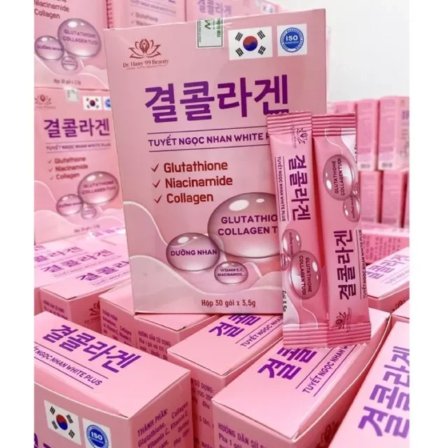 Combo 3 hộp tuyết ngọc nhan white plus bột uống truyền trắng bổ sung collagen