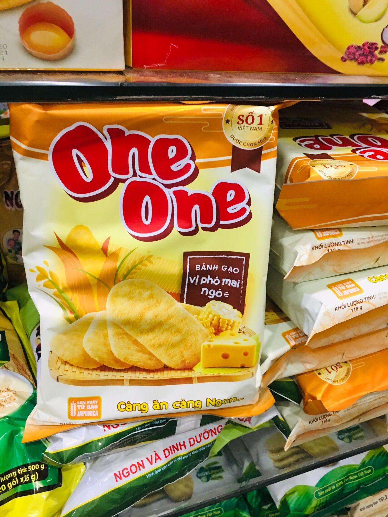 Bánh gạo One One gold vị phô mai ngô(118g/1 gói)