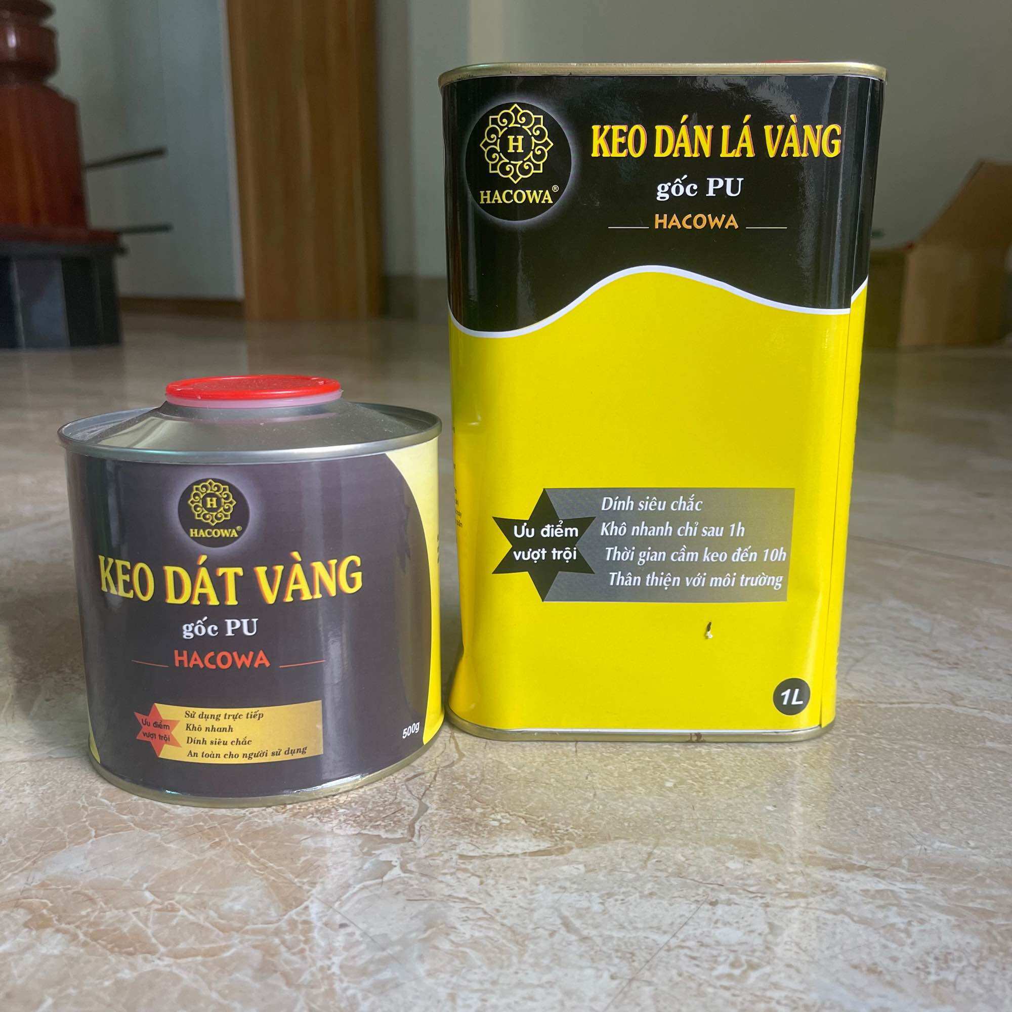 KEO DÁN LÁ VÀNG GỐC PU 500ml