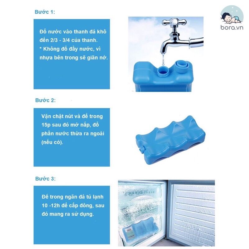 [CHÍNH HÃNG] - Thanh đá khô giữ lạnh sữa cho bé V-coool - thời gian giữ lạnh lên đến 16 giờ