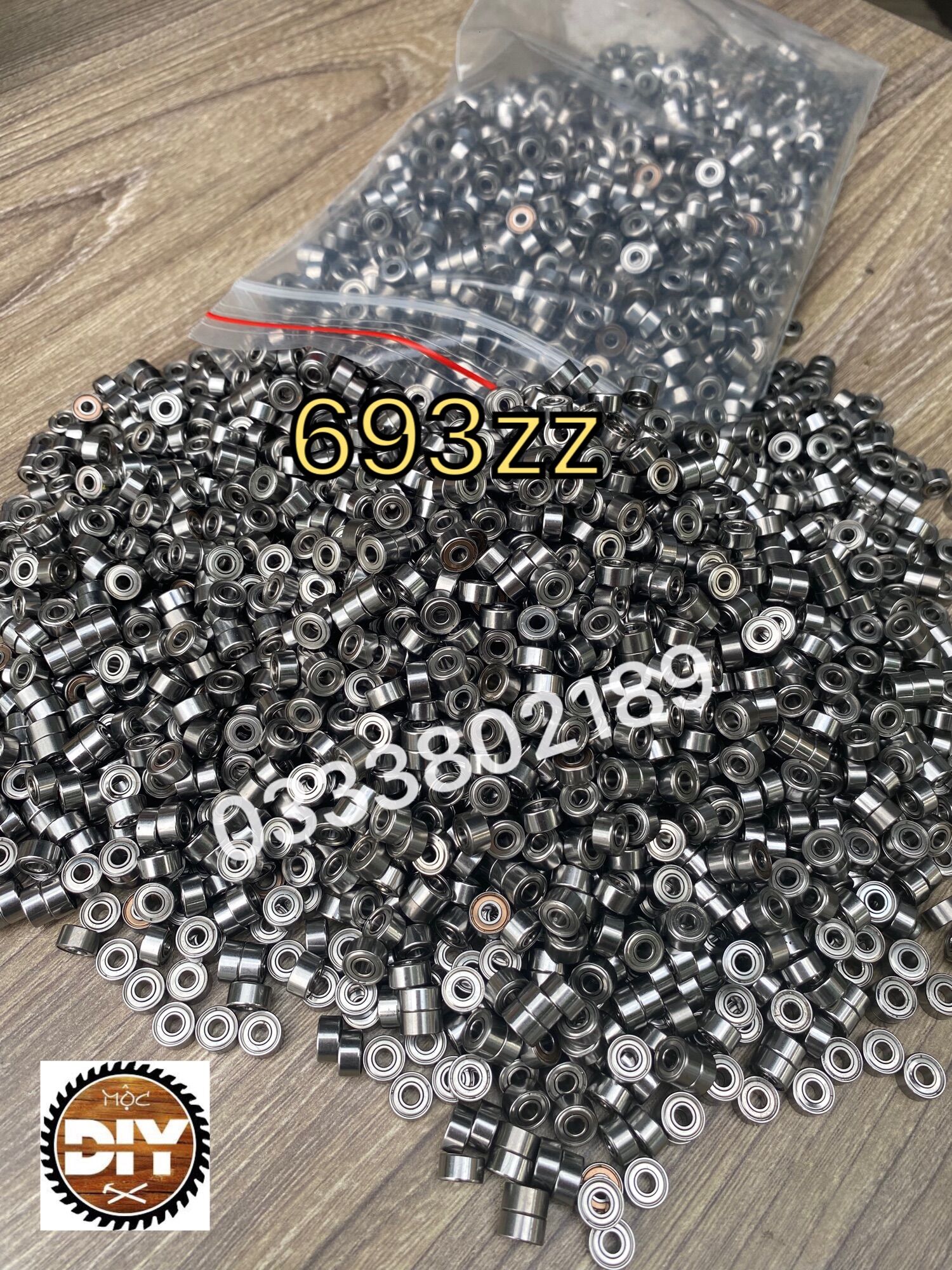 10 Bạc Đạn mini 3x8x4mm trục 3mm/ Vòng bi 693zz