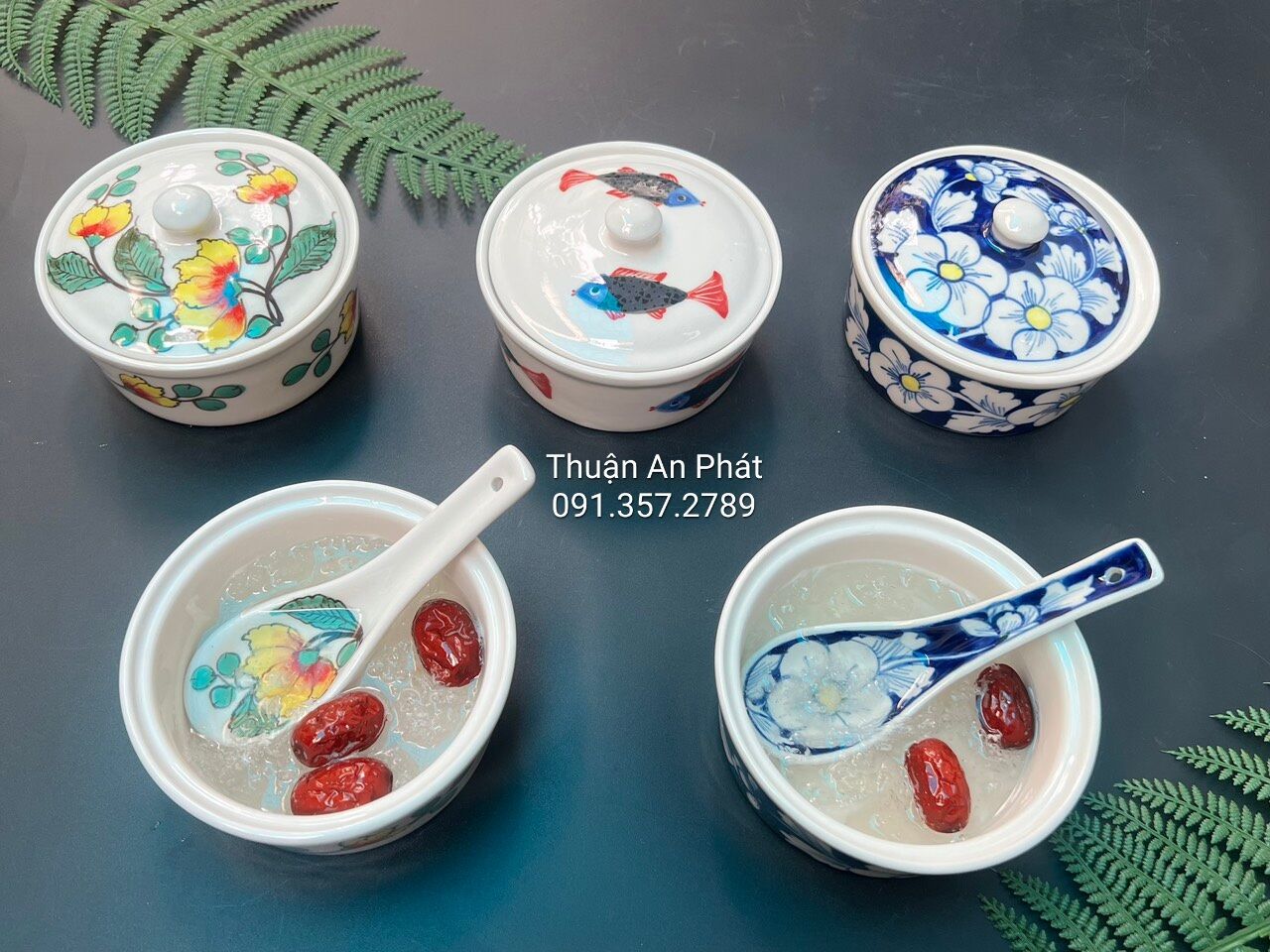 Bát nắp - Thố chưng yến dung tích 300ml gốm Thuận An Phát