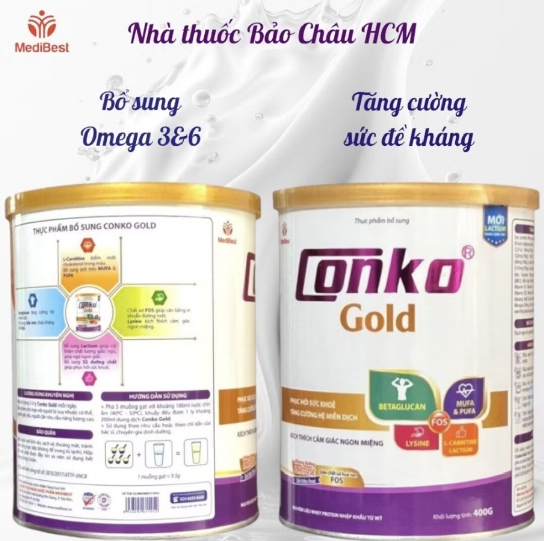 Sữa CONKO GOLD 400g, 800g(HSD mới nhất) giúp phục hồi sức khỏe nhanh chóng, tăng sức đề kháng cho cơ thể