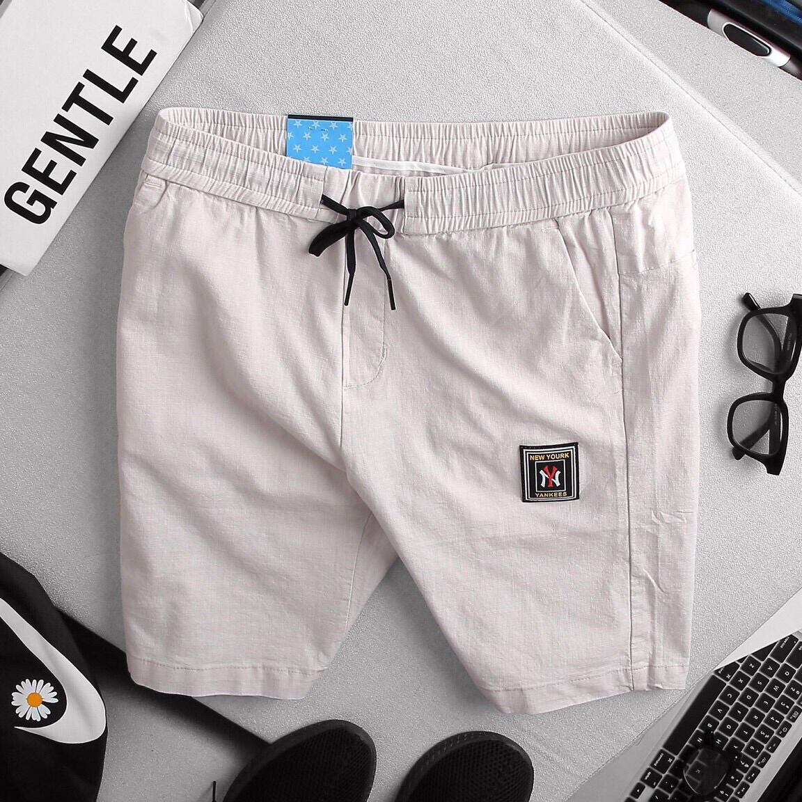 [HCM]Quần short thun chất vải đũi co giãn
