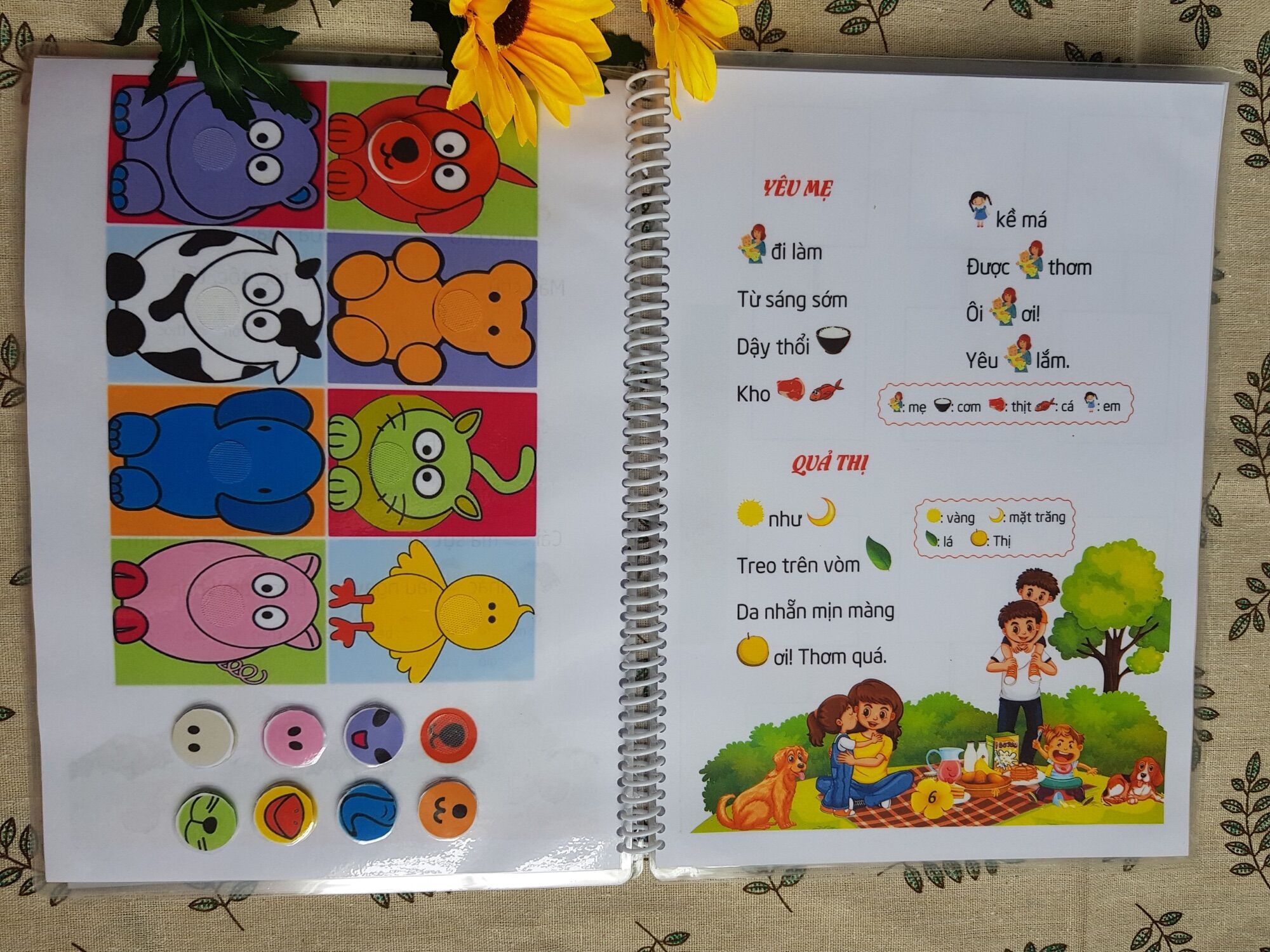 Học liệu bóc dán 2in1