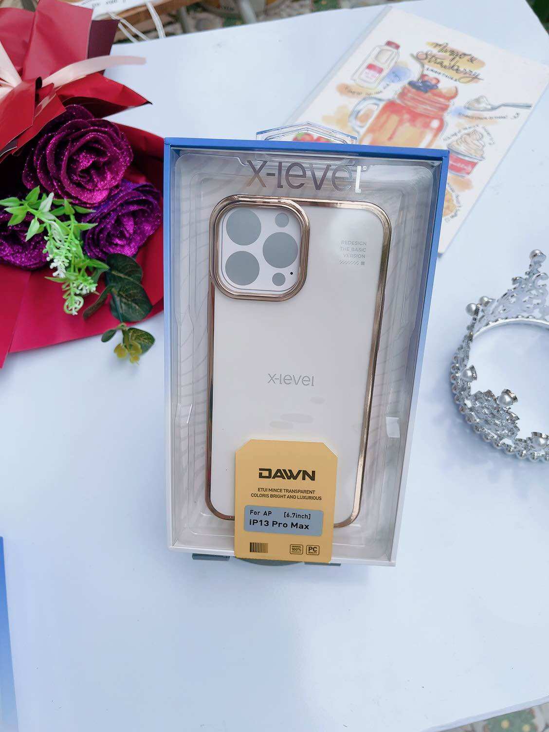 Ốp  x-level cứng lưng trong chống ố vàng cho iphone