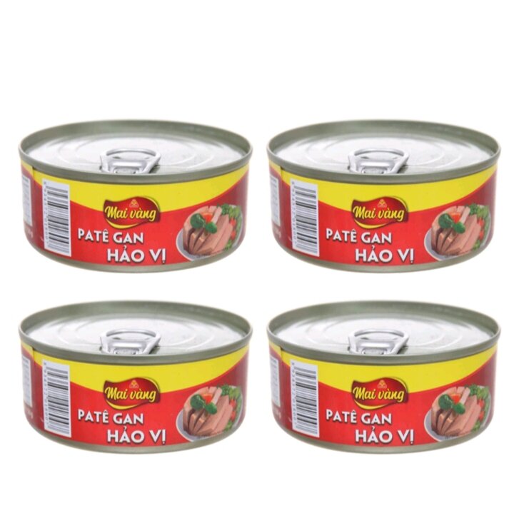 Combo 4 lon pate gan hảo vị mai vàng Vissan