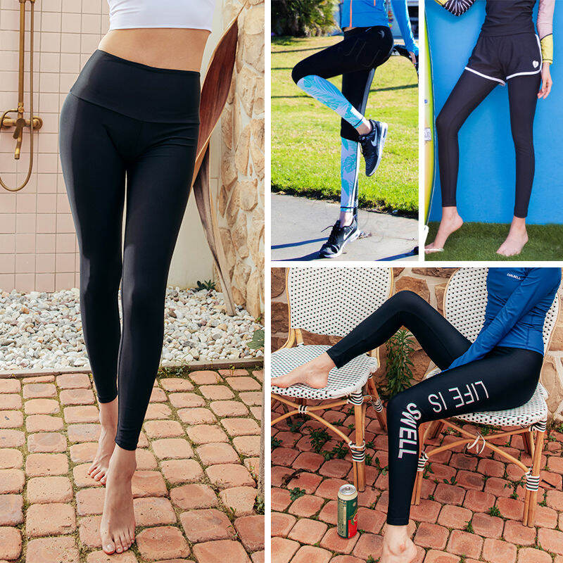 Quần Bơi Cạp Cao Trang Phục Lặn Chống Nắng Cho Nữ Quần Dài Áo Bơi Tôn Dáng Gầy Quần Lặn Lướt Sóng Nhanh Khô Quần Váy Rời Lặn Biển